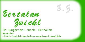 bertalan zwickl business card